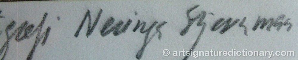 Authentic signature by Neringa STJERNMAN on  artwork