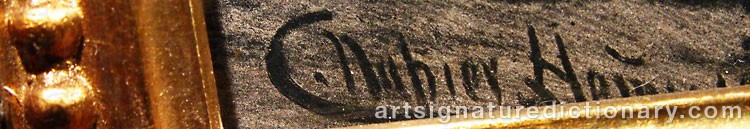 Authentic signature by Charles Napier HEMY on  artwork