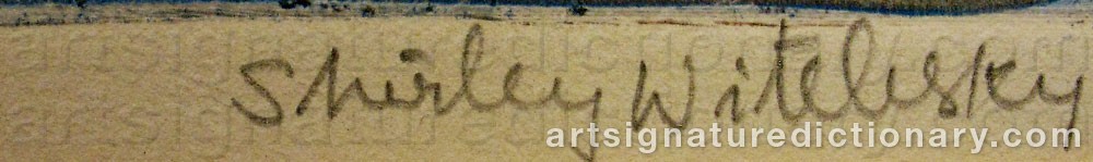 Authentic signature by Shirley WITELESLEY on  artwork