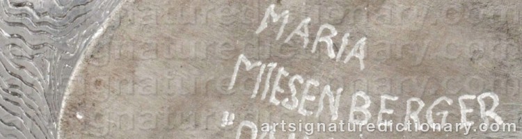 Signature by Maria MIESENBERGER