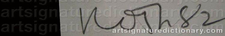 Authentic signature by Jack ROTH on artwork