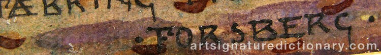 Signature by Carl Johan FORSBERG