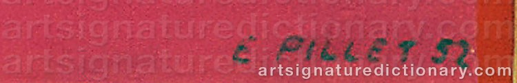 Authentic signature by Edgard PILLET on artwork