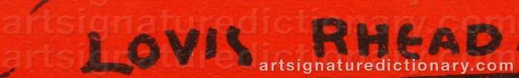 Authentic signature by Louis John RHEAD on  artwork