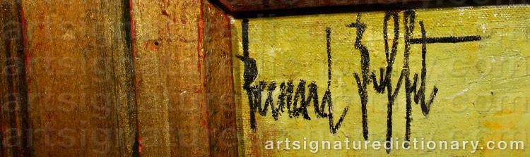Forged signature of Bernhard BUFFET