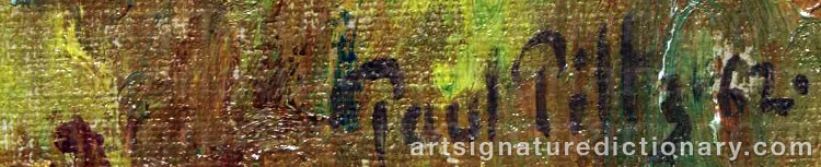 Authentic signature by Paul PILTZ on artwork