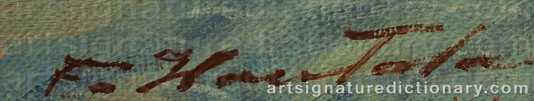 Authentic signature by Frans HAUTALA on  artwork