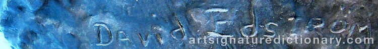 Authentic signature by David EDSTRÖM on  artwork