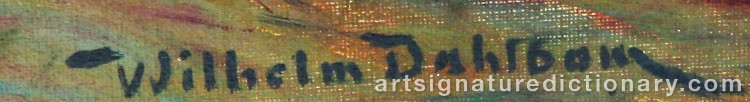 Signature by Wilhelm DAHLBOM