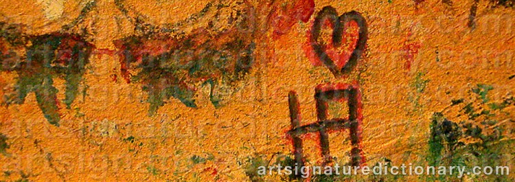 Authentic signature by Hans ÅNGSÄTER on  artwork
