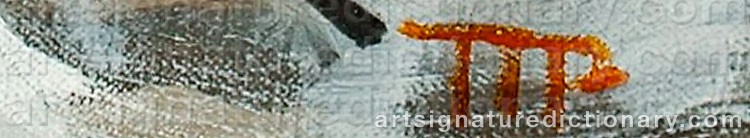 Authentic signature by Terje Torp PETTERSEN on  artwork