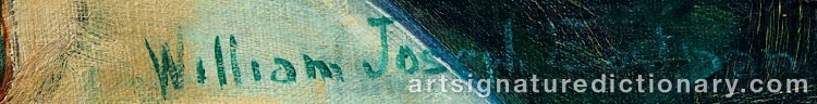 Authentic signature by William Joseph EASTMAN on artwork