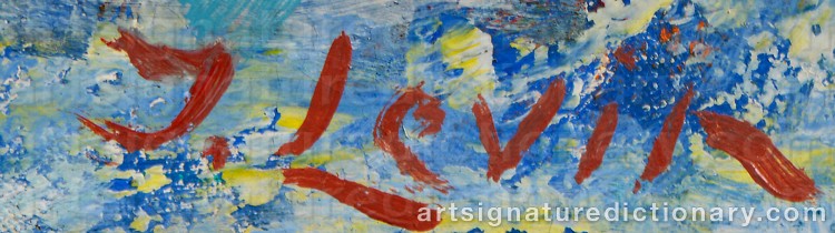 Authentic signature by Joseph LEVIN on Painting/Watercolour artwork
