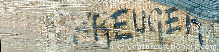 Authentic signature by Sven KREUGER on Painting/Watercolour artwork
