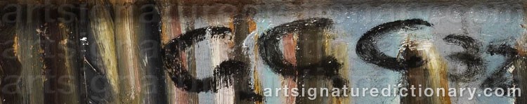 Authentic signature by Grete CSAKI-COPONY on  artwork