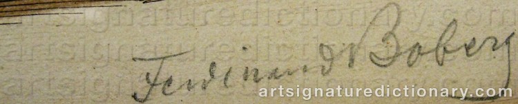 Signature by Ferdinand BOBERG