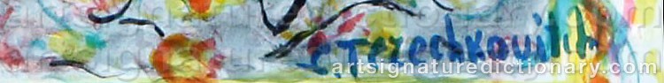 Authentic signature by Constantin TERECHKOVITCH on artwork