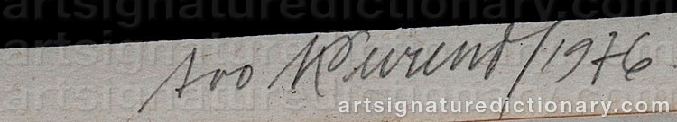 Authentic signature by Avo KEEREND on artwork