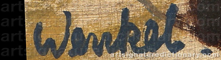 Authentic signature by Kenny WENKEL on Painting/Watercolour artwork