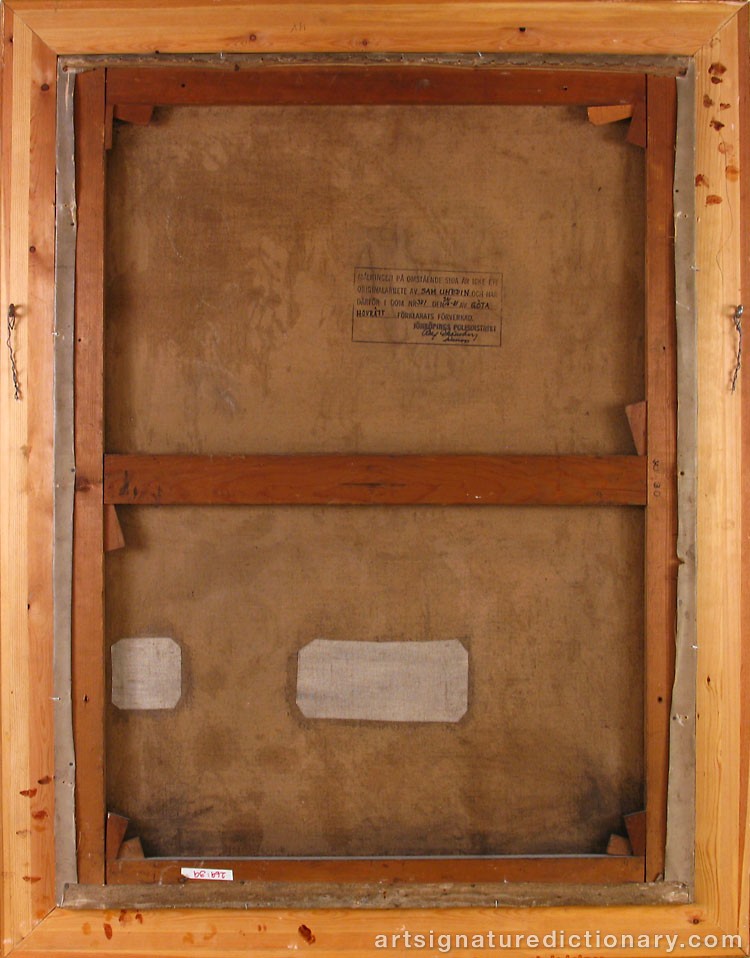 Close-up details showing Sam UHRDIN signature forgery characteristics