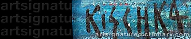 Authentic signature by Isis KISCHKA on  artwork