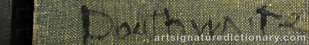 Authentic signature by Patricia DOUTHWAITE on  artwork