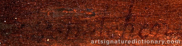 Authentic signature by Godfried SCHALCKEN on  artwork