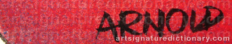 Signature by Hans ARNOLD