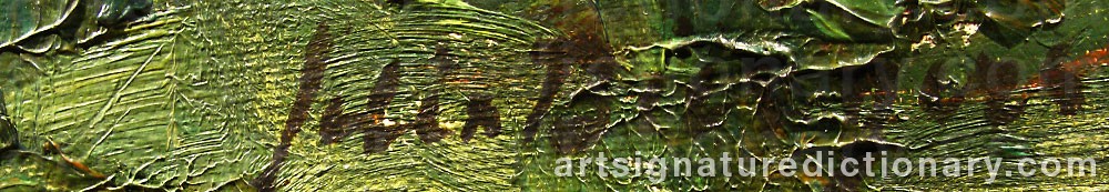 Authentic signature by Felix BÜRGERS on  artwork