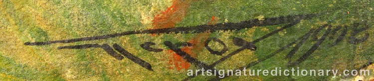 Authentic signature by Henry Charles FOX on artwork