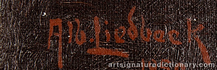 Signature by Albert LIEDBECK