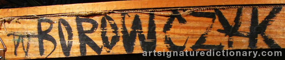 Authentic signature by Woldzimierz BOROWCZYK on artwork