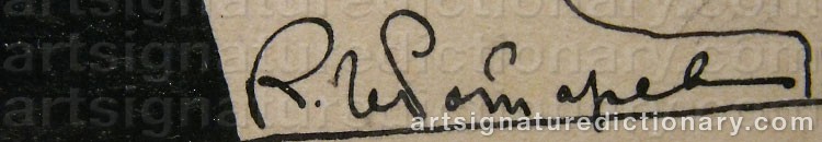 Authentic signature by Konstantin K. CEBOTAREV on artwork