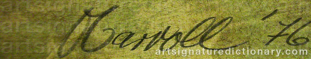 Authentic signature by Anthony O’CARROLL on  artwork