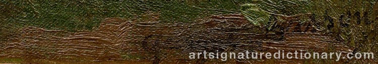 Authentic signature by Georges Louis Charles BUSSON on  artwork