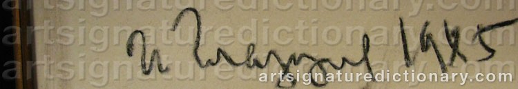 Signature by Ilya Sergeevich GLAZUNOV