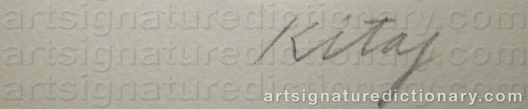 Signature by Ronald Brooks ‘R.b.’ KITAJ