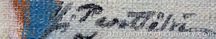 Authentic signature by Yrjö PENTTILÄ on  artwork