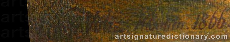Authentic signature by Friedrich Johann VOLTZ on  artwork