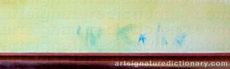Authentic signature by Wolf KAHN on Painting/Watercolour artwork