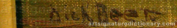Signature by Dick BEER