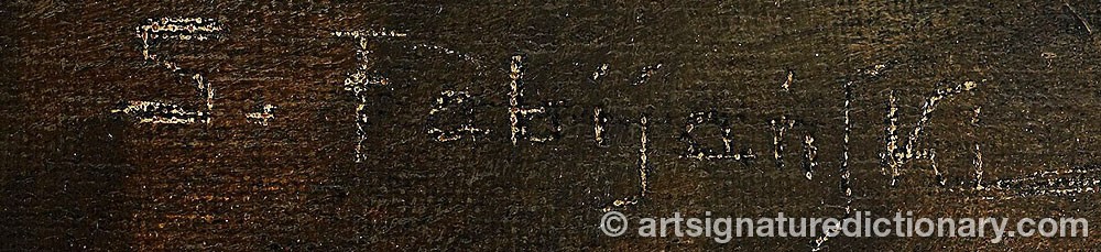 Authentic signature by Stanislaw Poraj FABJANSKI on  artwork