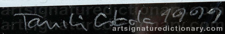 Authentic signature by Taneli ESKOLA on artwork