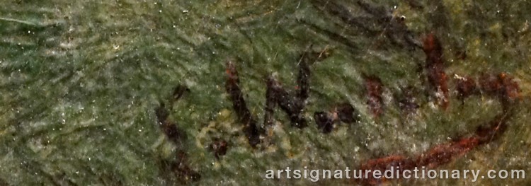 Authentic signature by Louis Victor WATELIN on Painting/Watercolour artwork