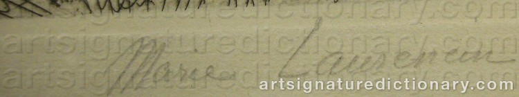 Signature by Marie LAURENCIN