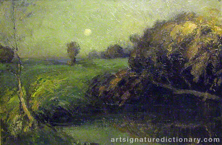 Close-up details showing Carl Fredrik HILL signature forgery characteristics