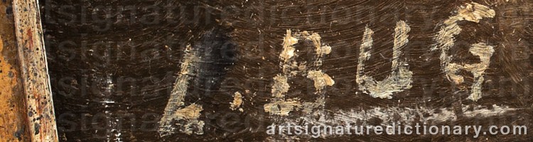 Authentic signature by Lilas BUG on  artwork