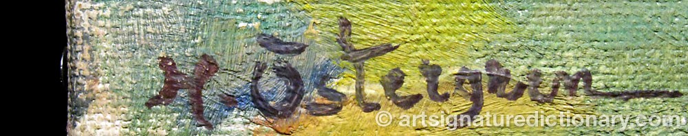 Authentic signature by Harald ÖSTERGREN on  artwork