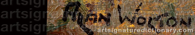 Authentic signature by Alan WOLTON on Painting/Watercolour artwork