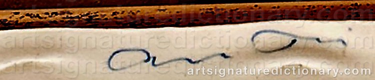 Authentic signature by Anna TUORI on Painting/Watercolour artwork